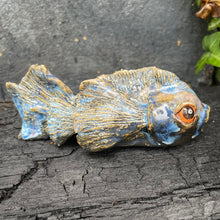 Load image into Gallery viewer, Koi Fish Friends in Orange and Opalescent Blue