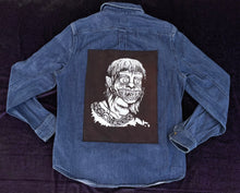 Load image into Gallery viewer, Patched Denim Button Down Shirt, Medium