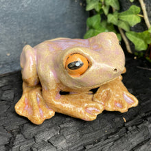 Load image into Gallery viewer, Friendly Frog in Matte Turquoise or Pink Sand