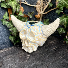 Load image into Gallery viewer, Demon Slayer Open-Topped Decorative Skull in Nordic Glacier