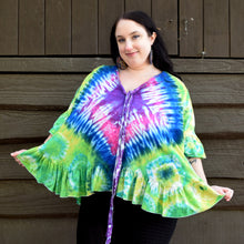 Load image into Gallery viewer, Minds Eye Tie Dye Boho Top, Femme Size 38