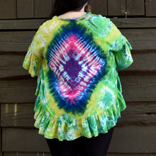 Load image into Gallery viewer, Minds Eye Tie Dye Boho Top, Femme Size 38