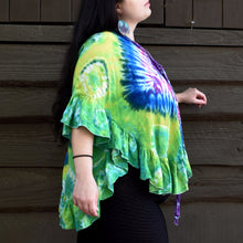 Load image into Gallery viewer, Minds Eye Tie Dye Boho Top, Femme Size 38
