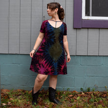Load image into Gallery viewer, Planetary Daze Rayon/Spandex Tee Shirt Dress, Size Small