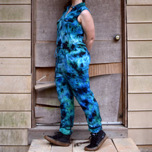 Load image into Gallery viewer, Earthy Blues Sleeveless Jumpsuit Size Small