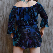 Load image into Gallery viewer, Sapphire Sunburst Rayon Romper, Size Junior's Large