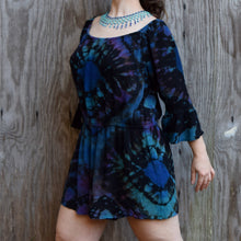 Load image into Gallery viewer, Sapphire Sunburst Rayon Romper, Size Junior's Large