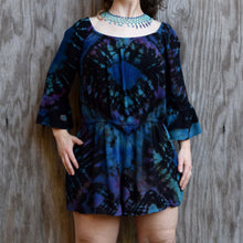 Load image into Gallery viewer, Sapphire Sunburst Rayon Romper, Size Junior's Large