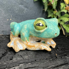 Load image into Gallery viewer, Friendly Frog in Matte Turquoise or Pink Sand
