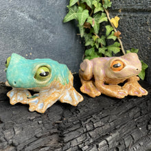 Load image into Gallery viewer, Friendly Frog in Matte Turquoise or Pink Sand
