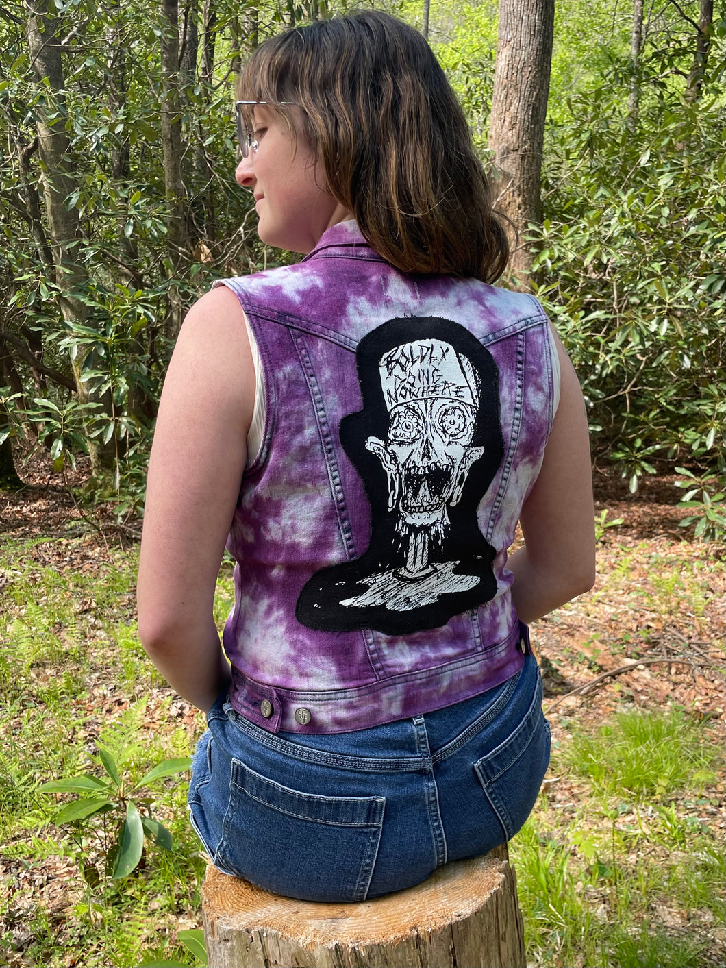 Boldly Going Nowhere Denim Vest, Women’s Medium