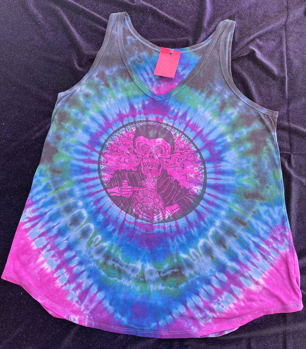 Reefer Reaper Tie Dye Tank Top, XL