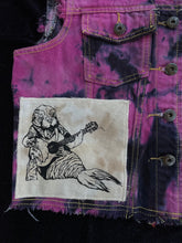 Load image into Gallery viewer, ACAB Opossum Tie Dye Cropped Denim Vest, Medium
