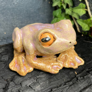 Friendly Frog in Matte Turquoise or Pink Sand