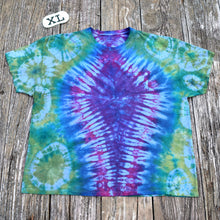 Load image into Gallery viewer, Springtime Oasis Tie Dye Crew Neck Tee Shirt, Large or XL
