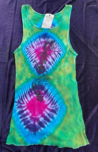 Skankin Skater Tie Dye Tank Top, Large