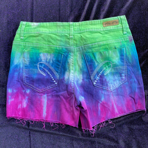 Tie Dye Cut-Offs, Waist 30”