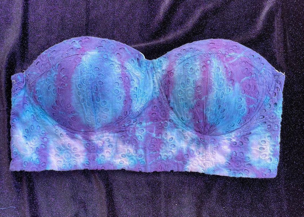 Tie Dye Bandeau Top, Large