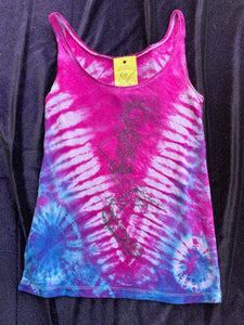 Skankin Skater Tie Dye Tank Top, Small