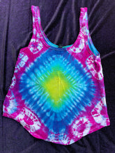 Load image into Gallery viewer, Folk Toads Ghost Print Tie Dye Tank Top, Size Small
