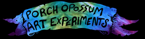 Porch Opossum Art Experiments
