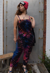 Dark Rainbow Cotton Zip-Up Jumpsuit Size 2