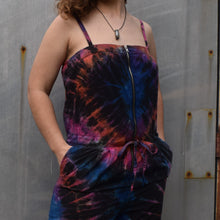 Load image into Gallery viewer, Dark Rainbow Cotton Zip-Up Jumpsuit Size 2
