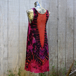 Deeply in Lava Rayon Tank Dress, Size Medium