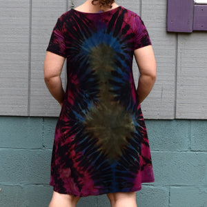 Planetary Daze Rayon/Spandex Tee Shirt Dress, Size Small