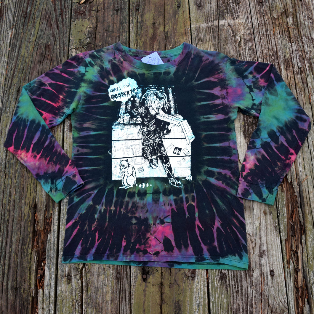 Dumpster Diner Tie Dye Long Sleeve Tee Shirt, Size Unisex Small