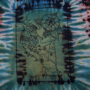 Skull in Hand Tie Dye Tee Shirt, Size Unisex Small